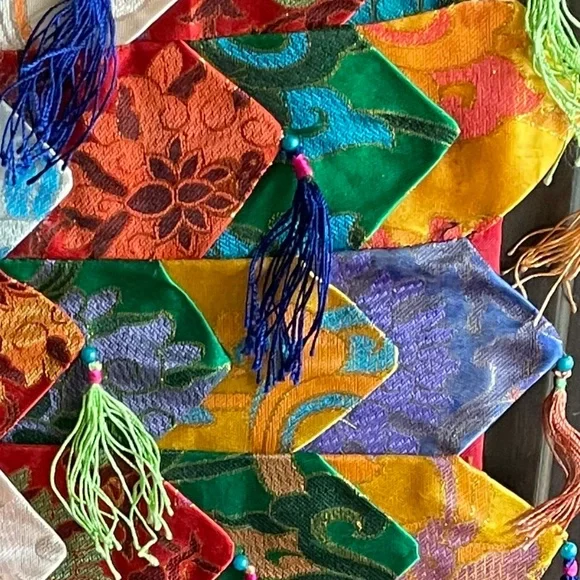 PRICE DROP! Spectacular Tibetan multi color brocade wall hanging - Picture 8 of 16